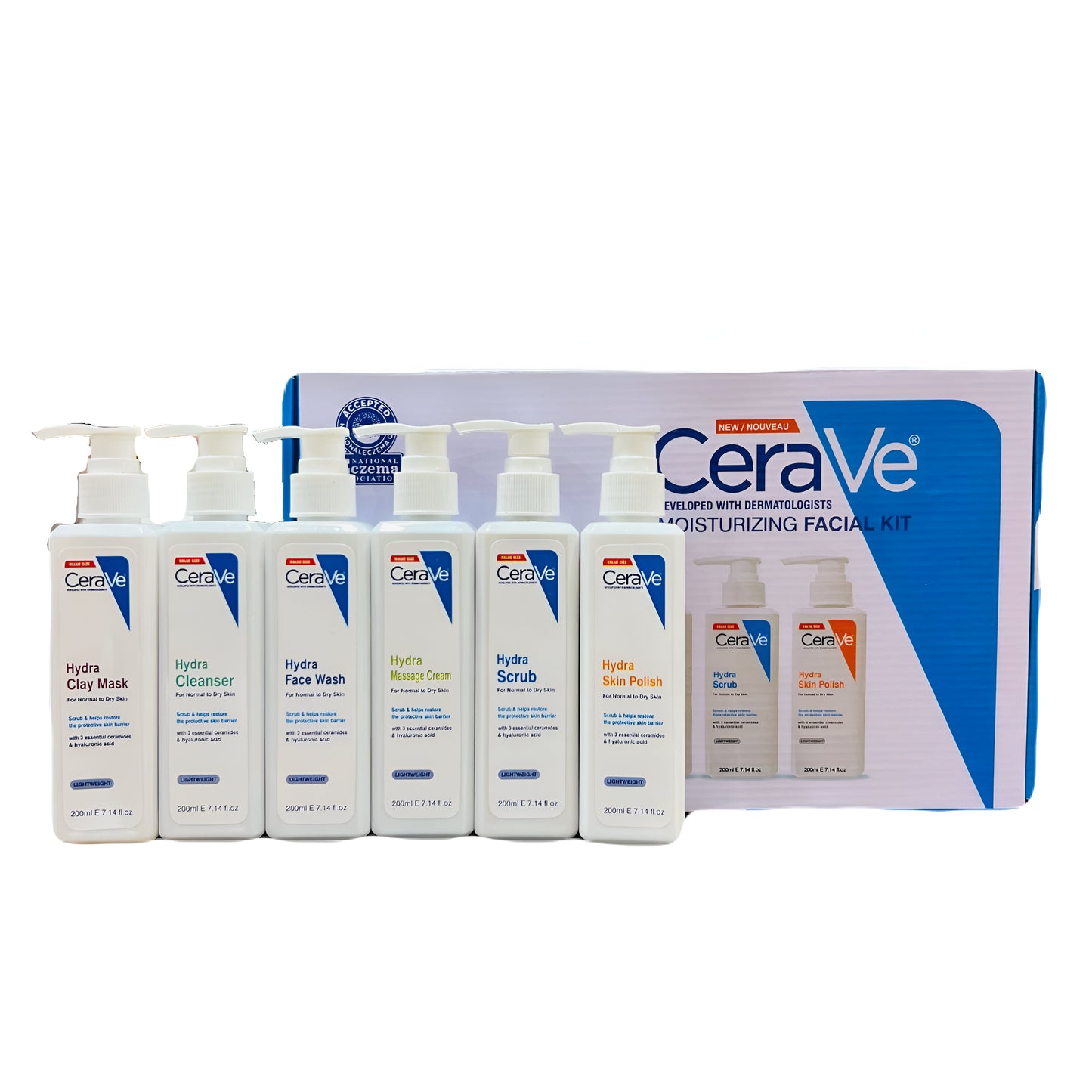 CeraVe Moisturizing Facial Kit – 6-Step Hydra Skincare Set