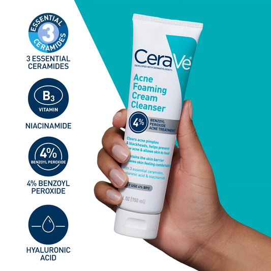 CeraVe Acne Foaming Cream Cleanser – [120ml]